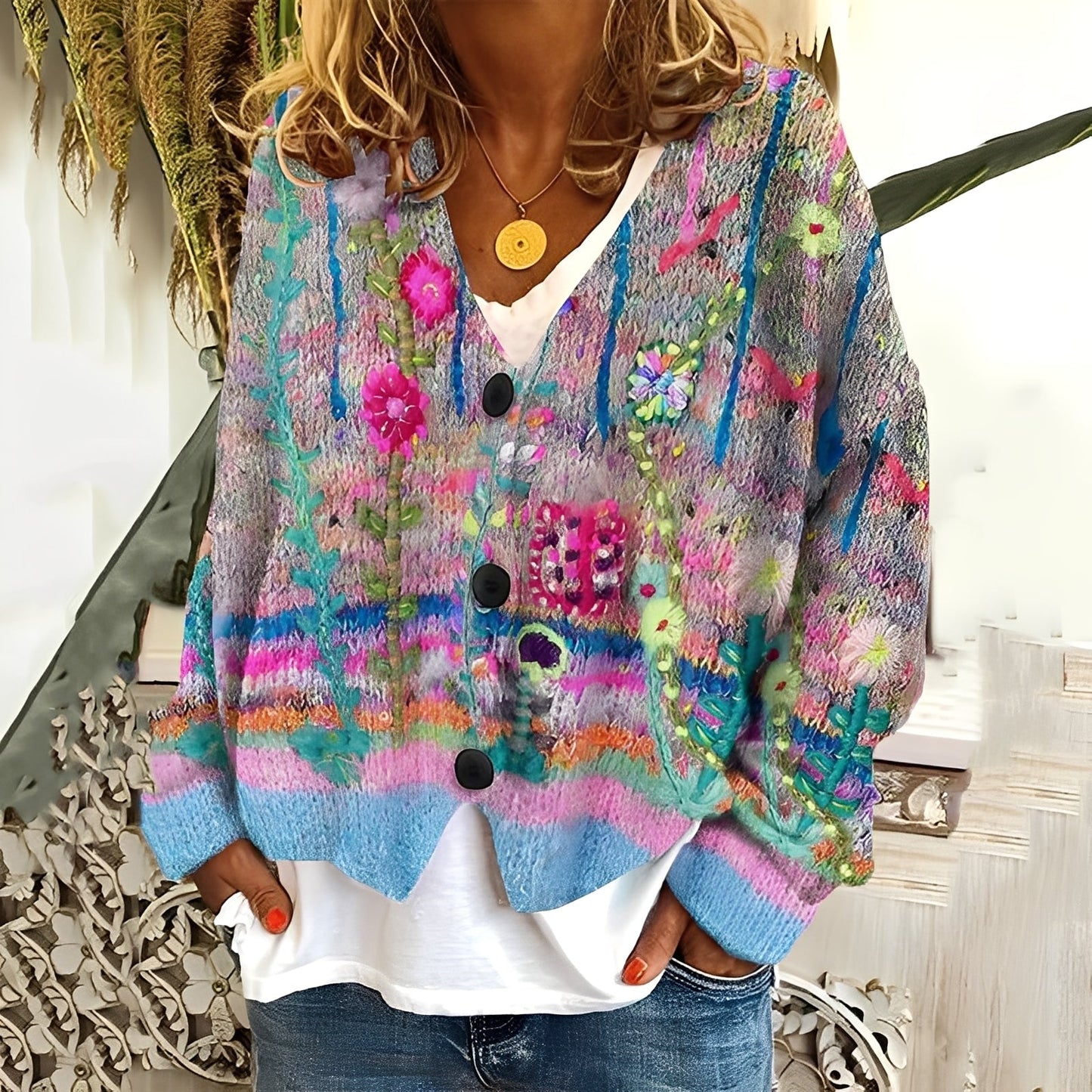 Daphné - Comfortable and colorful sweater for women