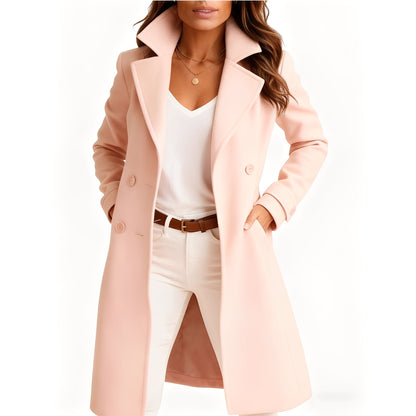 Camille - Elegant coat with single-breasted design and pockets for women