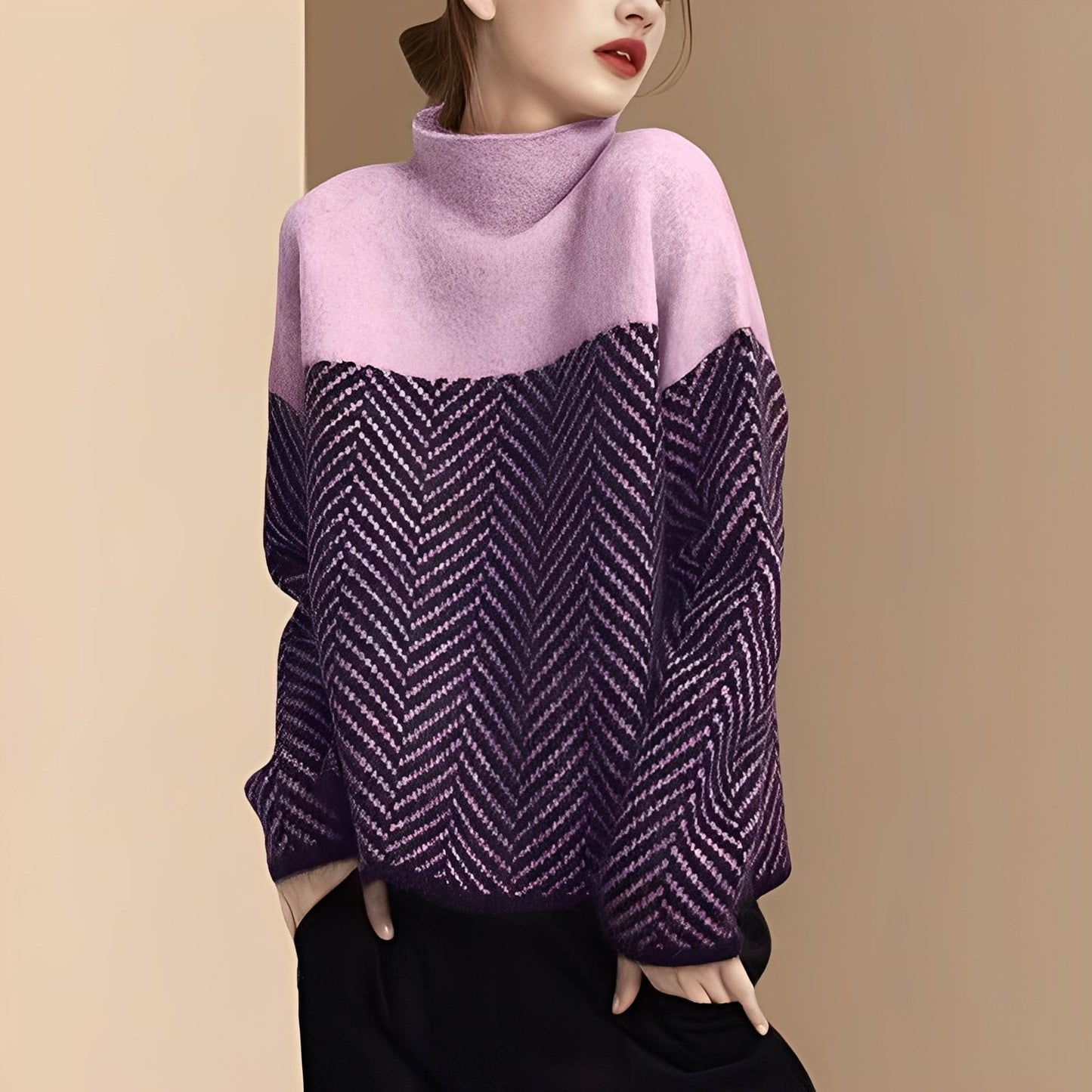 Maryann - Stylish and soft women's turtleneck sweater