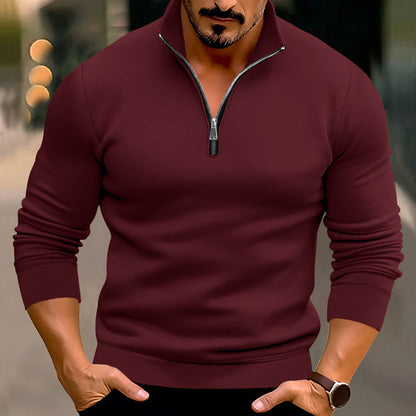 Billy - Elegant men's sweater with zipper
