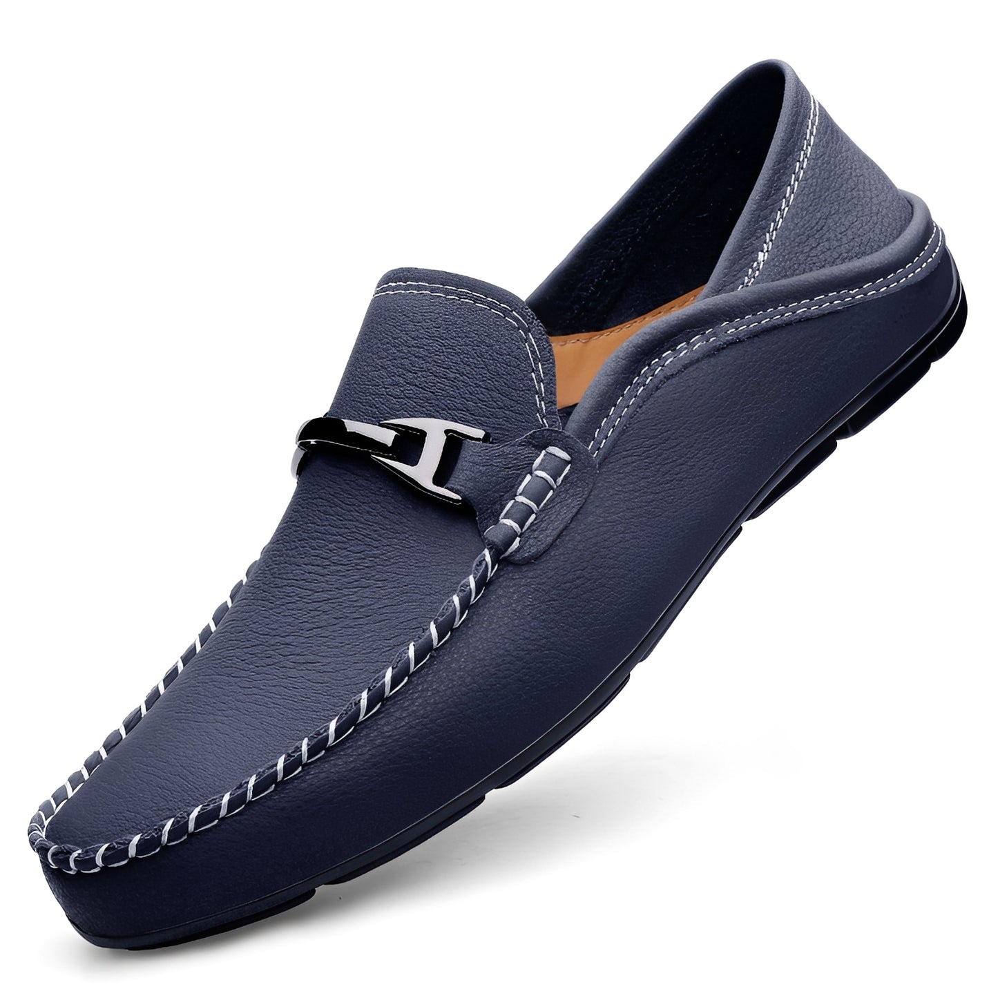 Ronald - Lässige, elegante Leder-Slipper für Herren