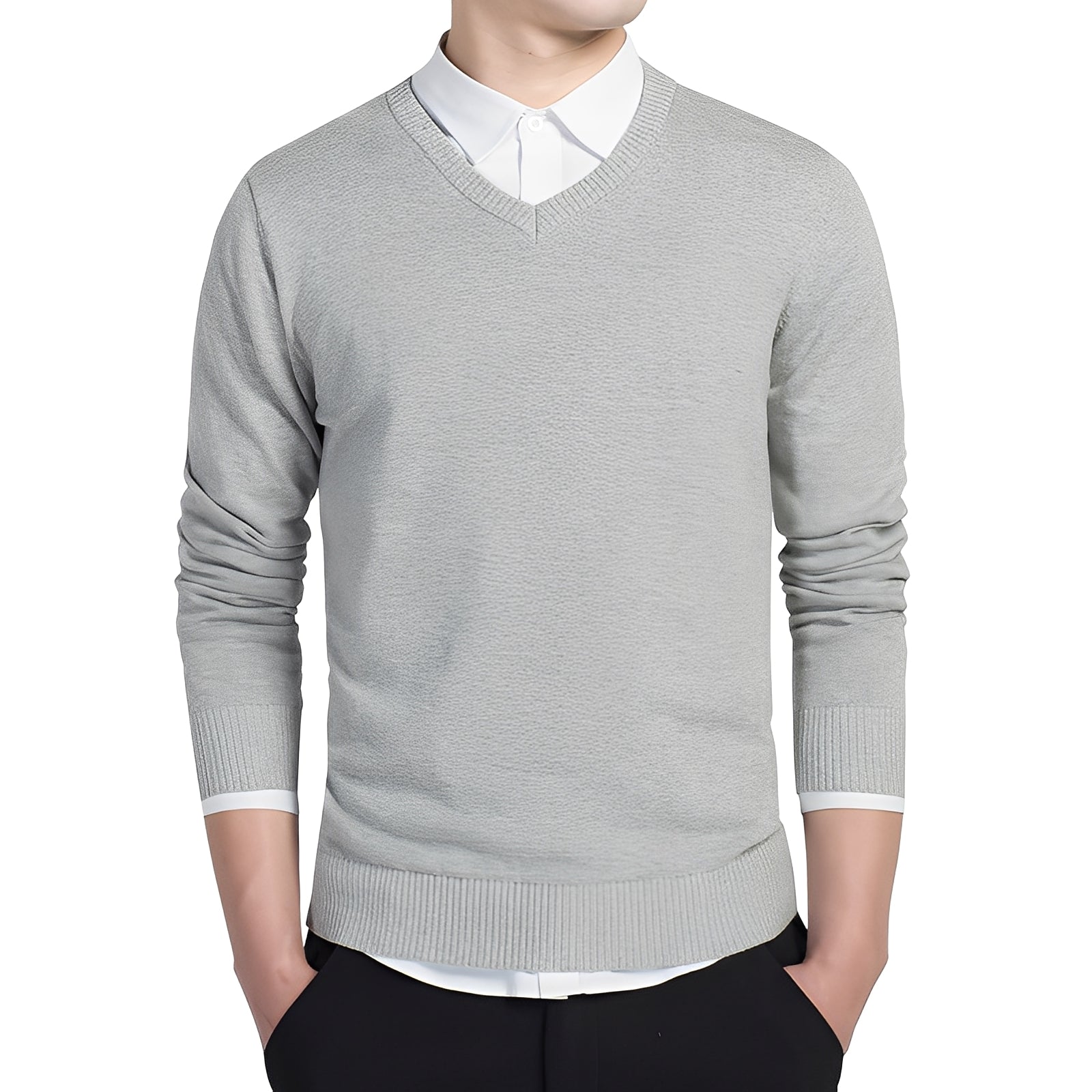 Tom - Bequemer V-Ausschnitt-Pullover
