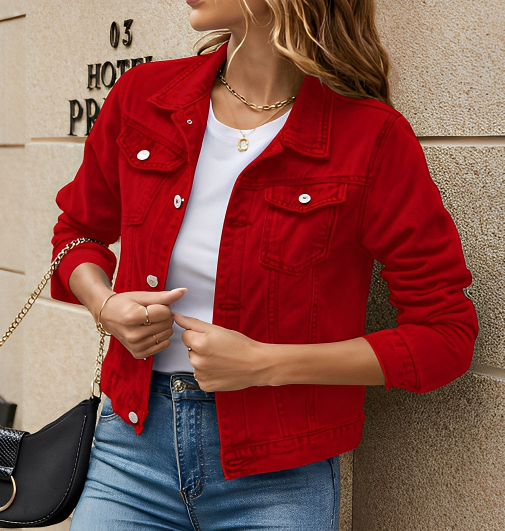 Alicia - women's denim jacket in relaxed retro style
