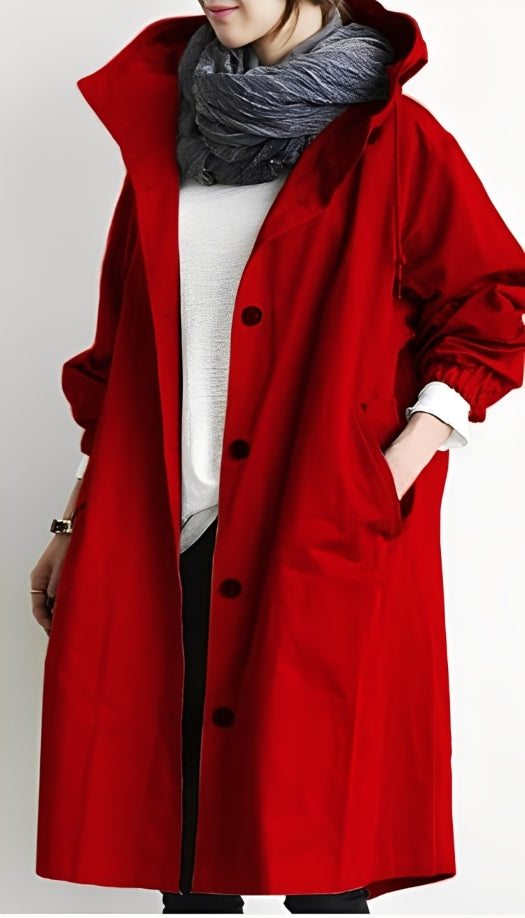 Alicia - women's trench coat with hood