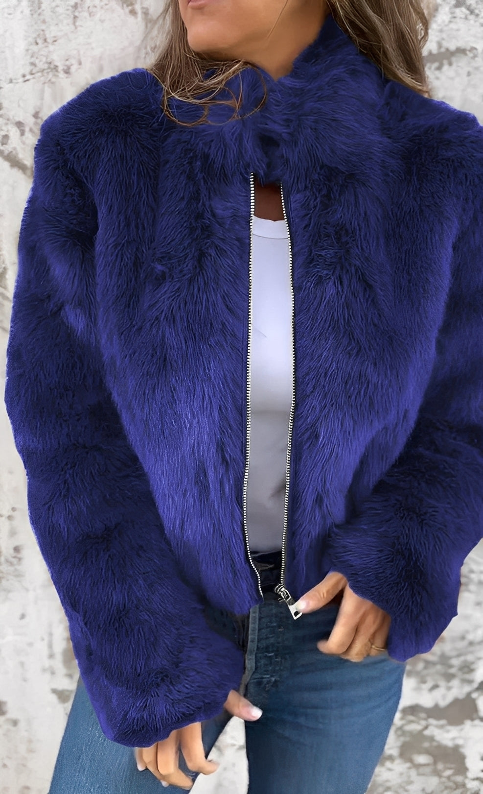 Amanda - Contemporary Women's Plush Coat