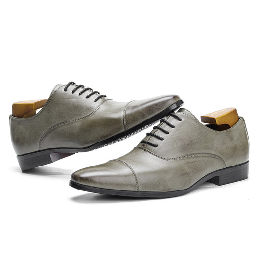 Kieron - Formal pointed leather shoes for men