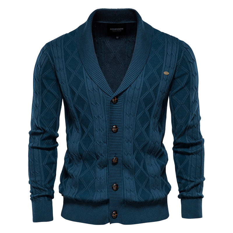 Jamison - Modern men's cardigan with shawl collar