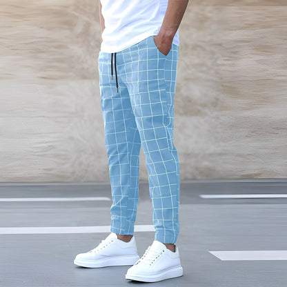 Geoffroy - Comfortable men's trousers with drawstring