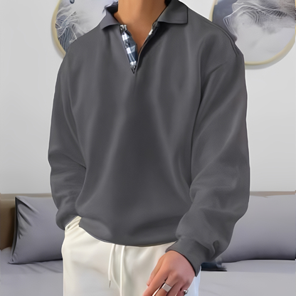 Colsen - Men's sweater with modern zipper