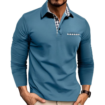 Rupert - Casual Long Sleeve Polo Shirt for Men