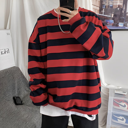 Christian - men's oversized sweater with stripes