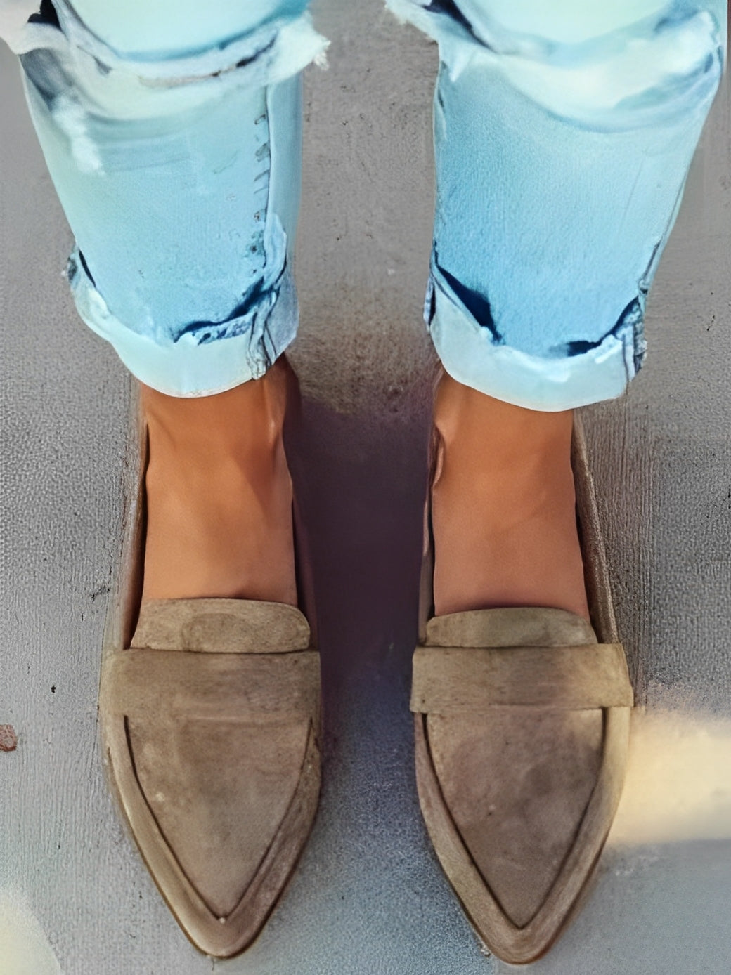 Christal - Stylish spitze Wildleder-Slipper für Damen