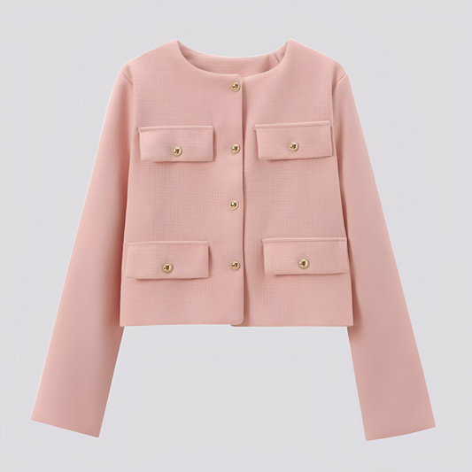 Emelia - Eleganter kurzer Mantel mit Knöpfen für Damen