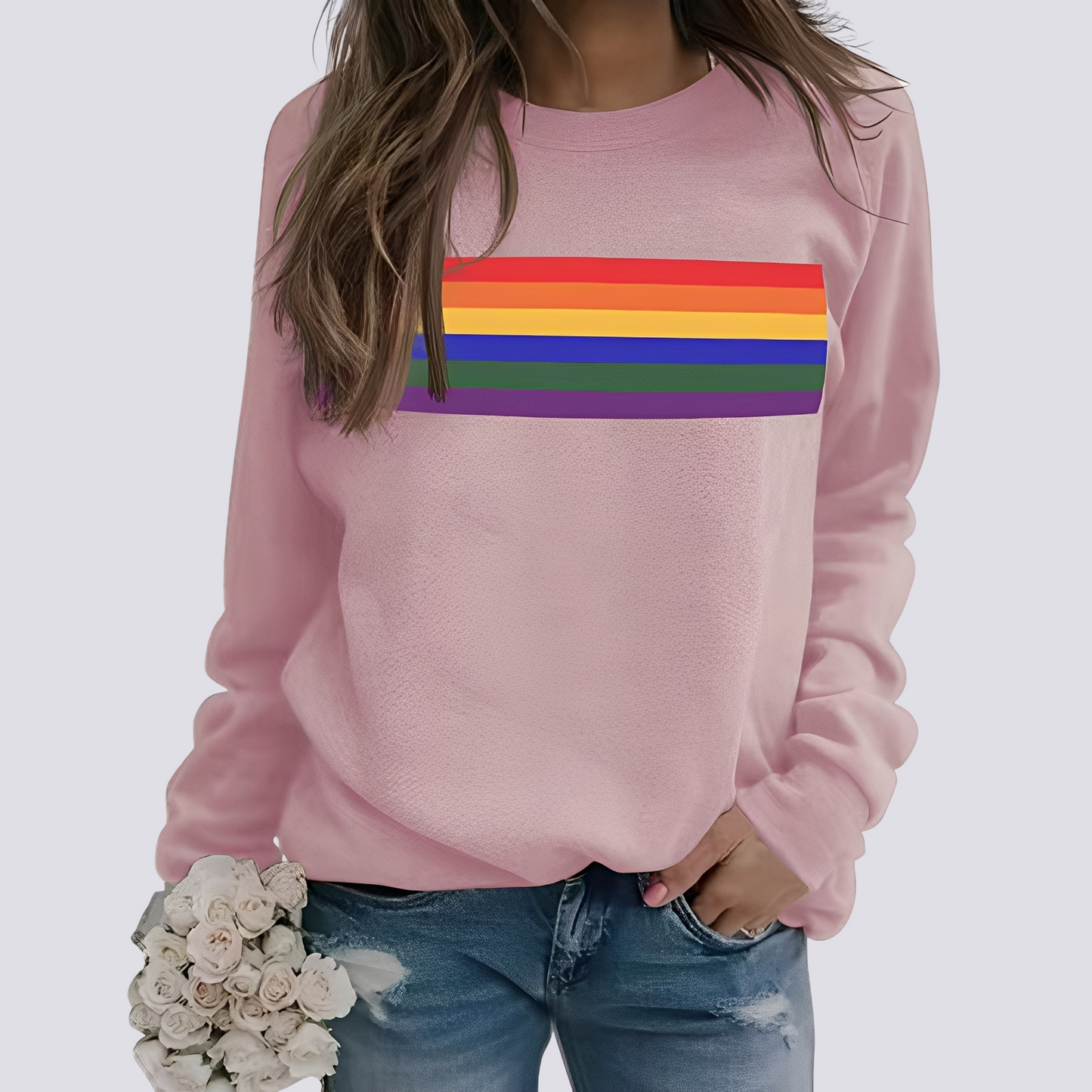 Roseann - Trendy women's sweater with colorful pattern