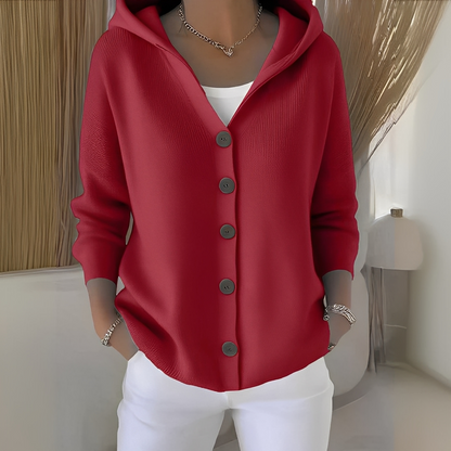 Orianne - Women's cardigan with long cotton sleeves