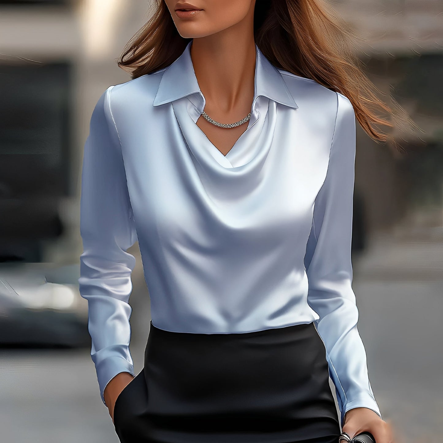 Sélène - Stylish Draped Blouse for Women