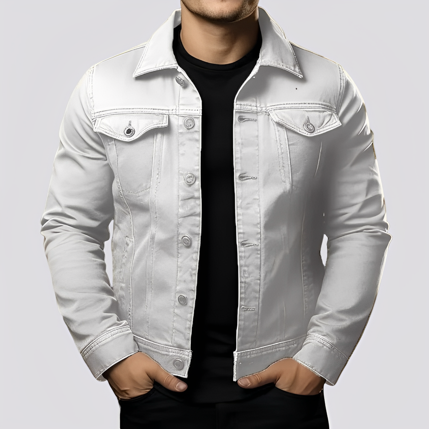 Maxwell - Vintage men's denim jacket made from durable denim