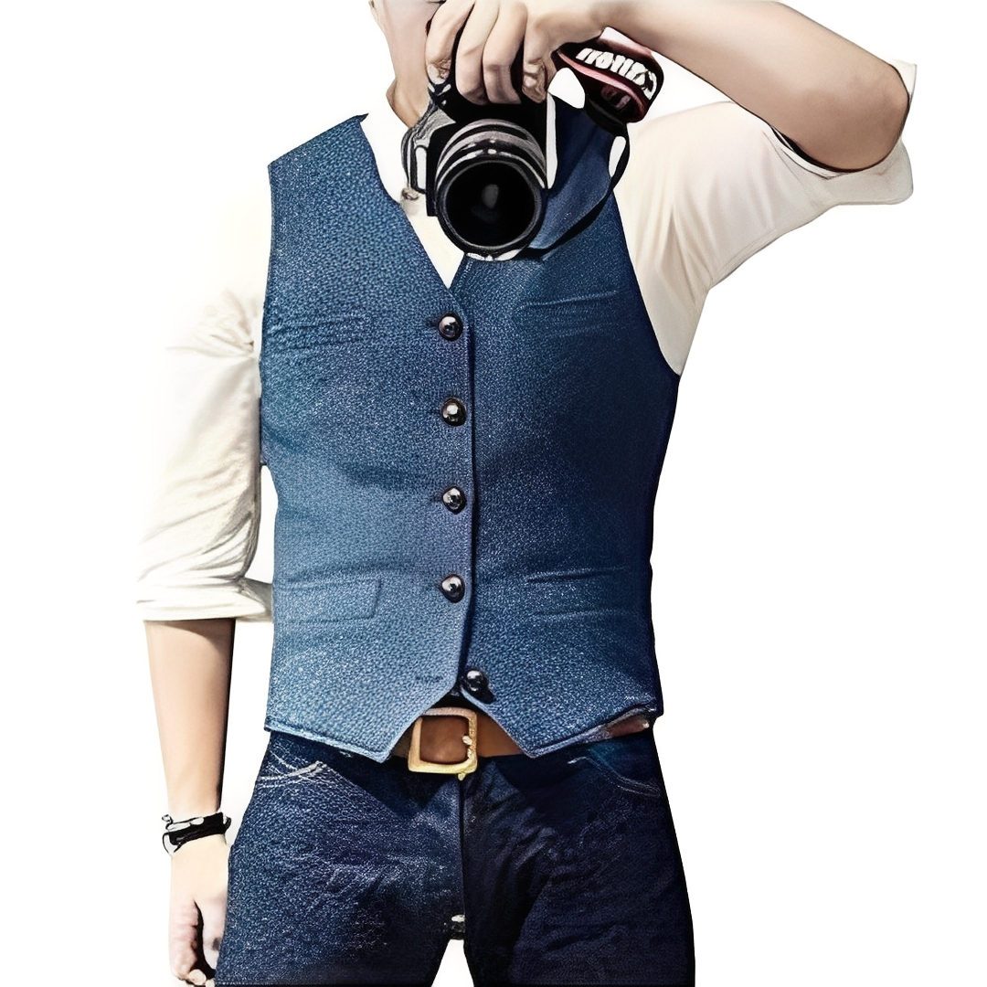 Ismaël - Elegant and casual autumn vest for men