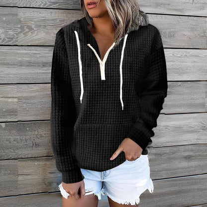 Amanda - Stylish Women's Waffle Hoodie