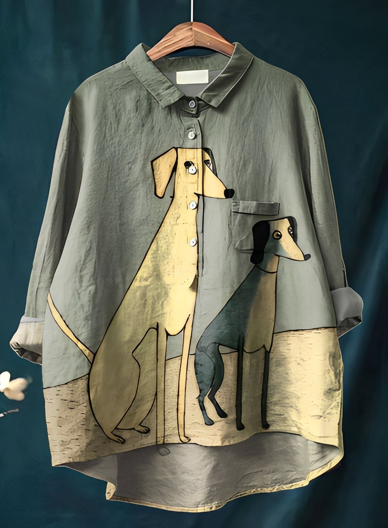 Eyden - Artistic women's long-sleeve blouse