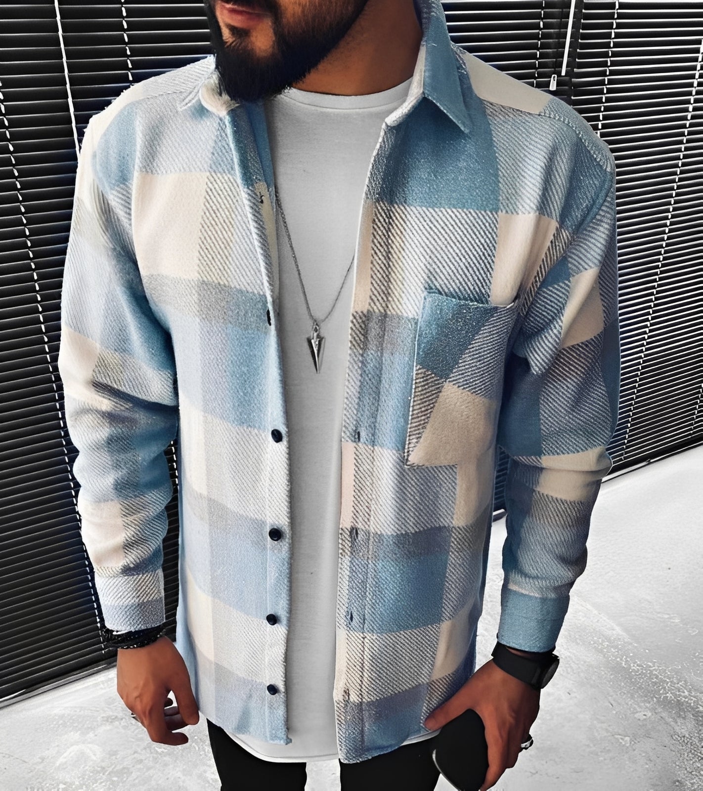 Eugene - Stilvolles kariertes Langarmhemd für Herren