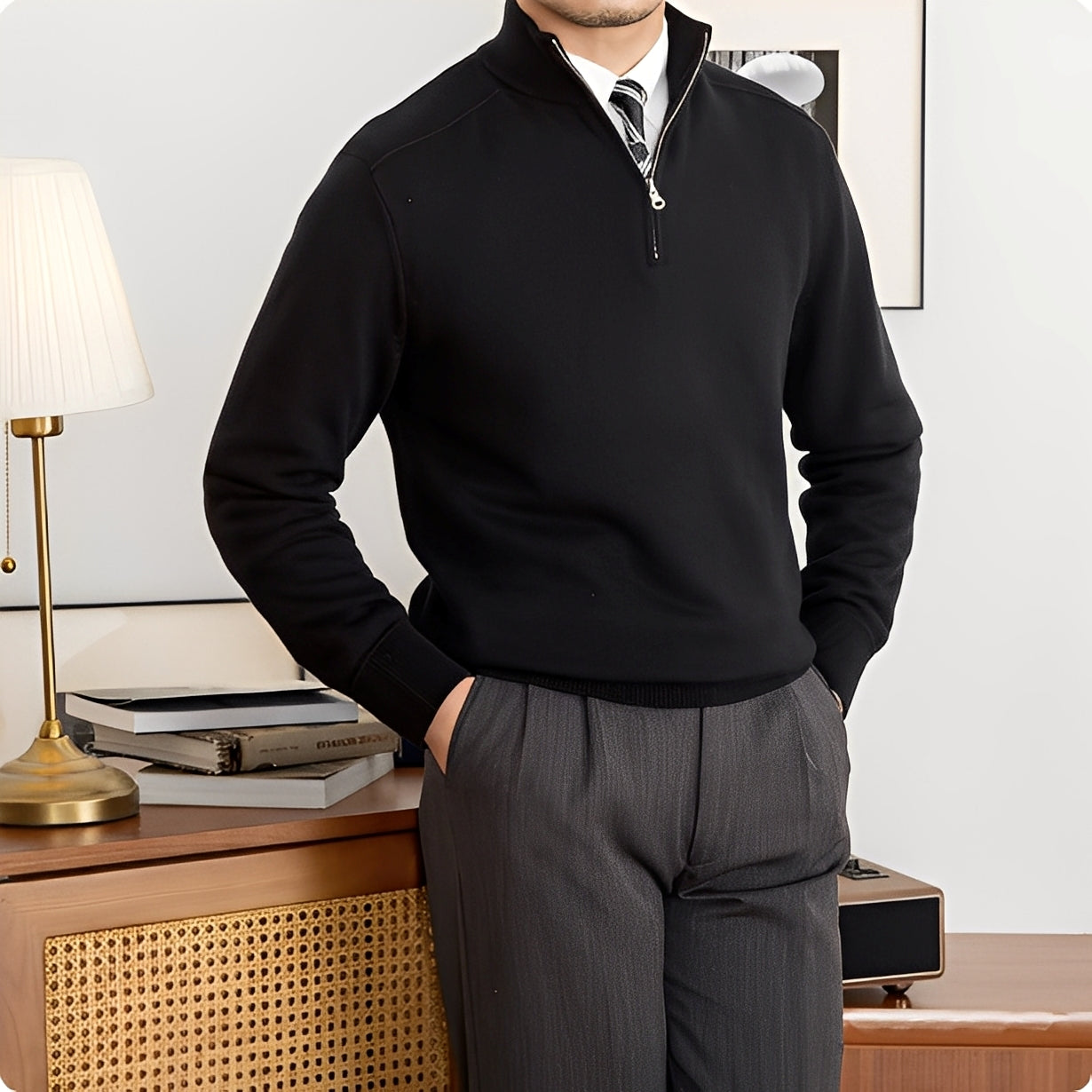 Wystan - Stilvoller Herrenpullover aus Wollstrick