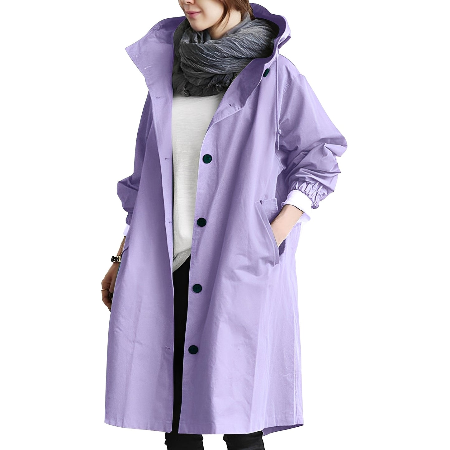 Alicia - women's trench coat with hood