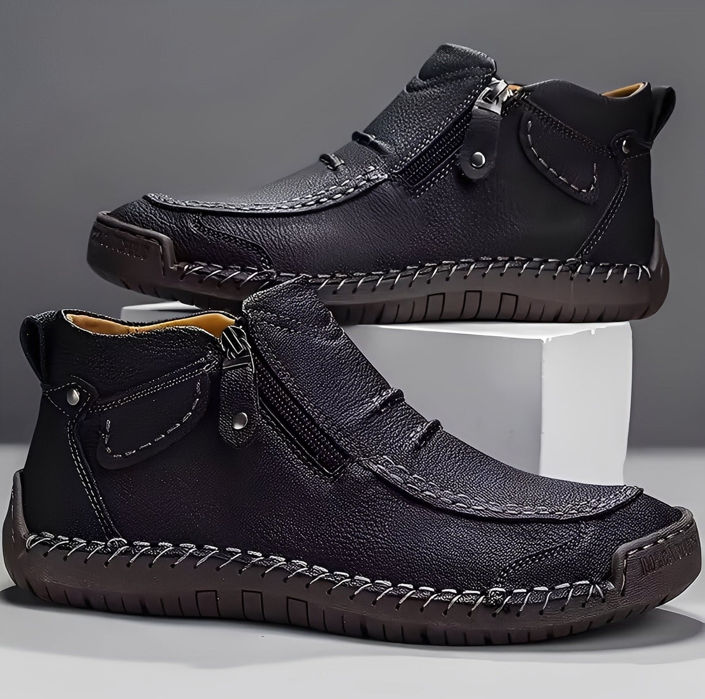 Ferdie - Modern men's shoes with zipper and comfort
