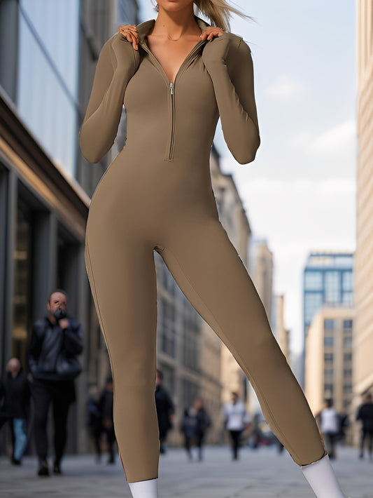 Thea - Slim-Fitting Bodysuit with Zipper for Women