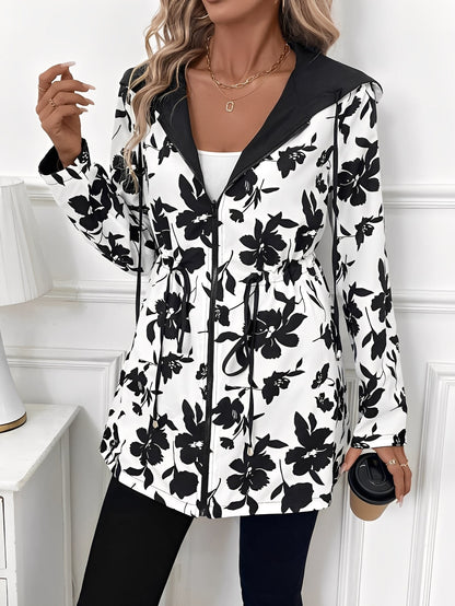 Jennelle - Fashionable reversible women's hooded jacket