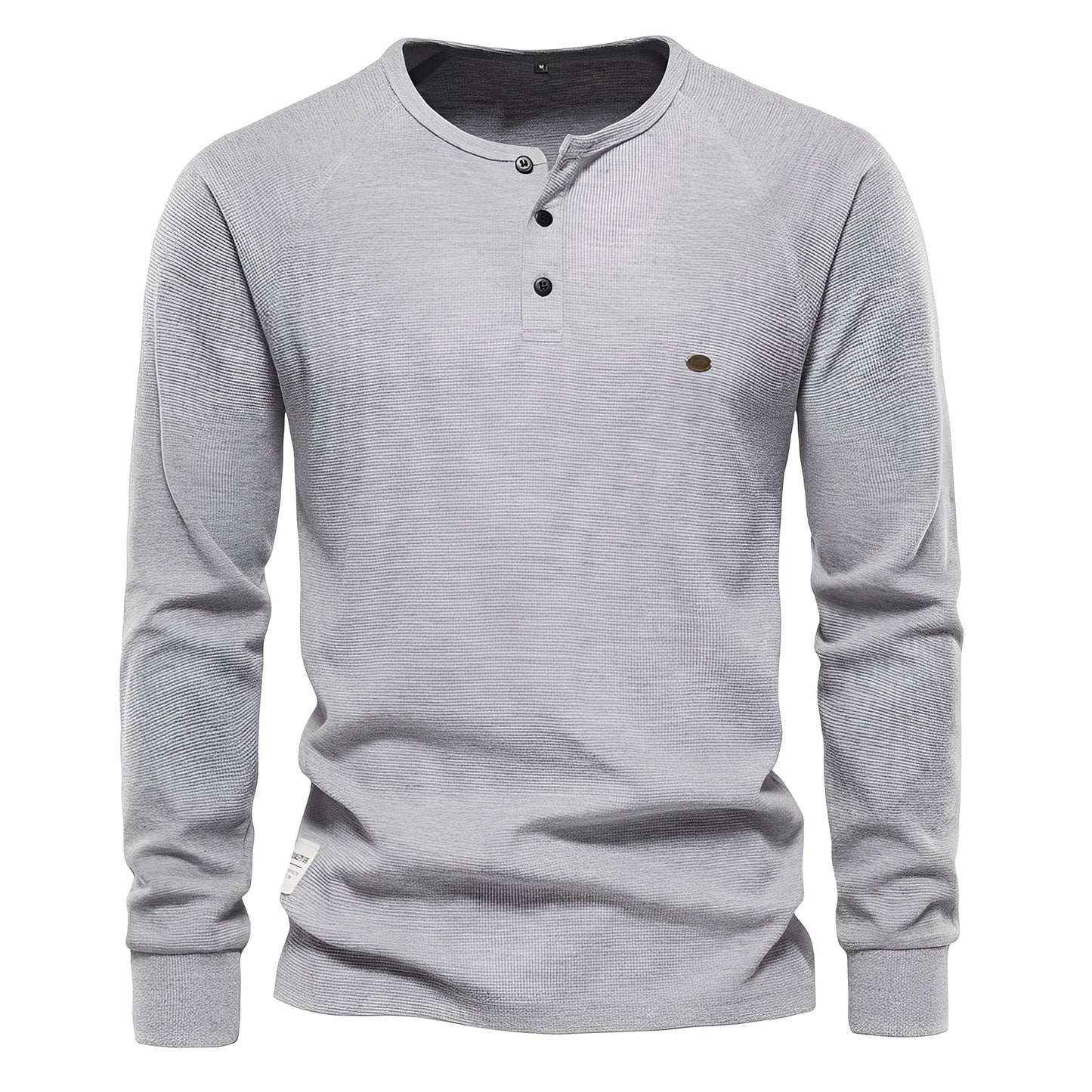 Joachim - Men's long-sleeve shirt made of waffle fabric