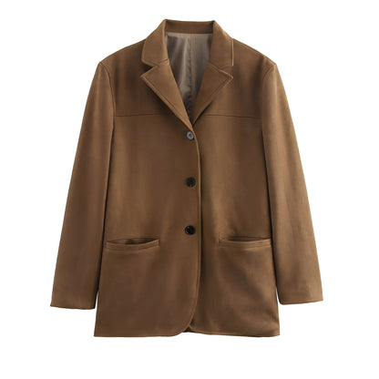 Ashlea - Elegant women's blazer with lapel and skirt