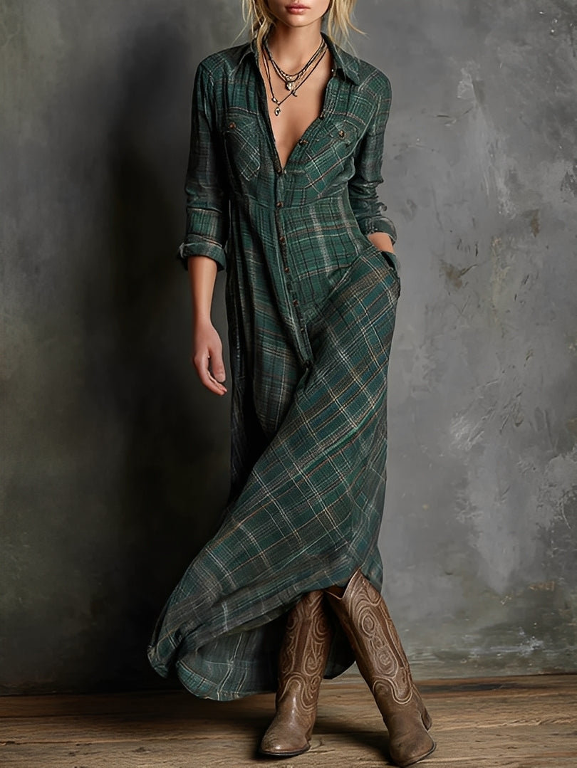 Émilien - Checked dress for women