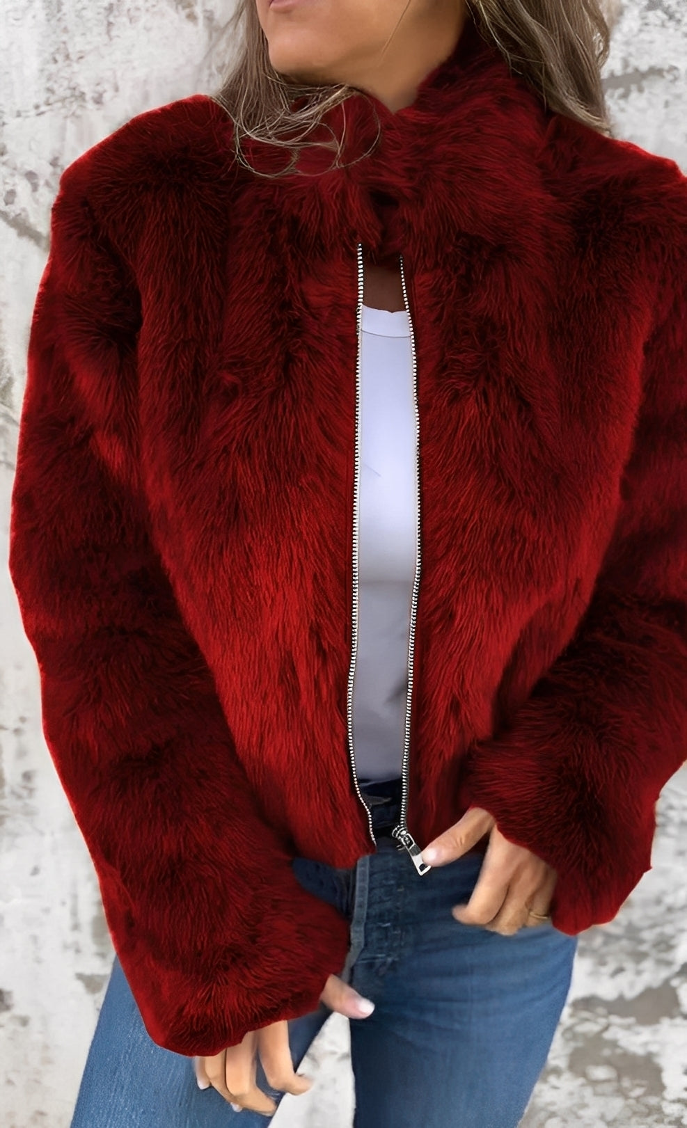 Amanda - Contemporary Women's Plush Coat