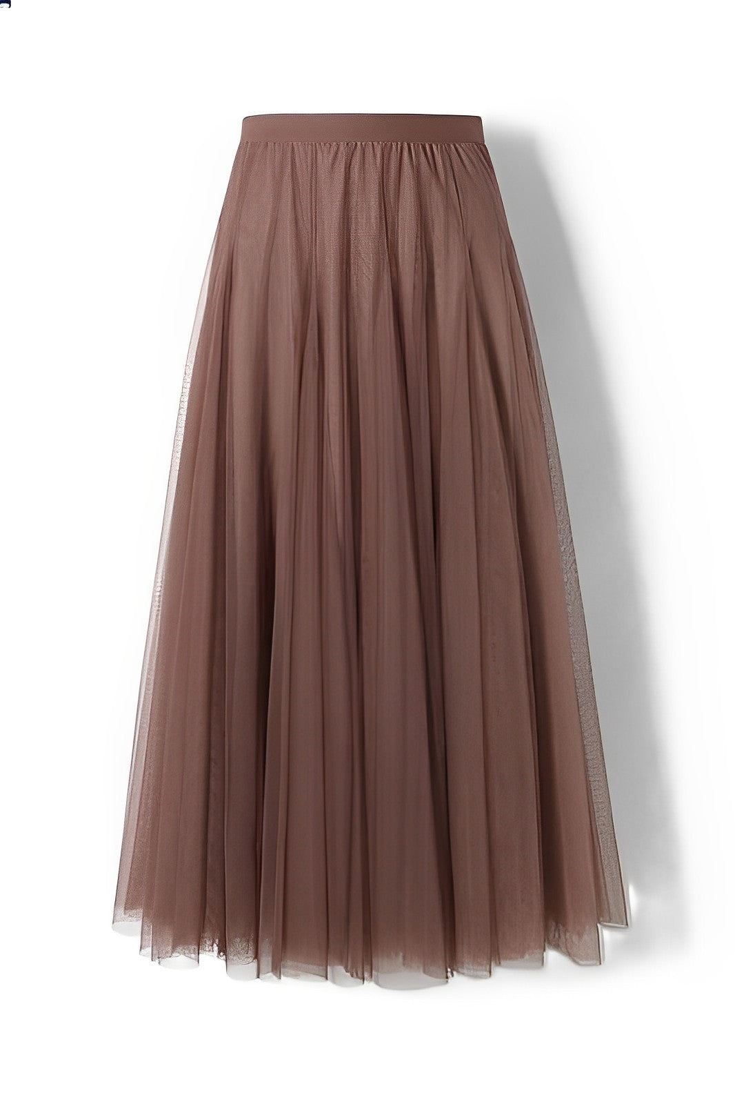 Maleah – Gefalteter Midirock aus Netzstoff