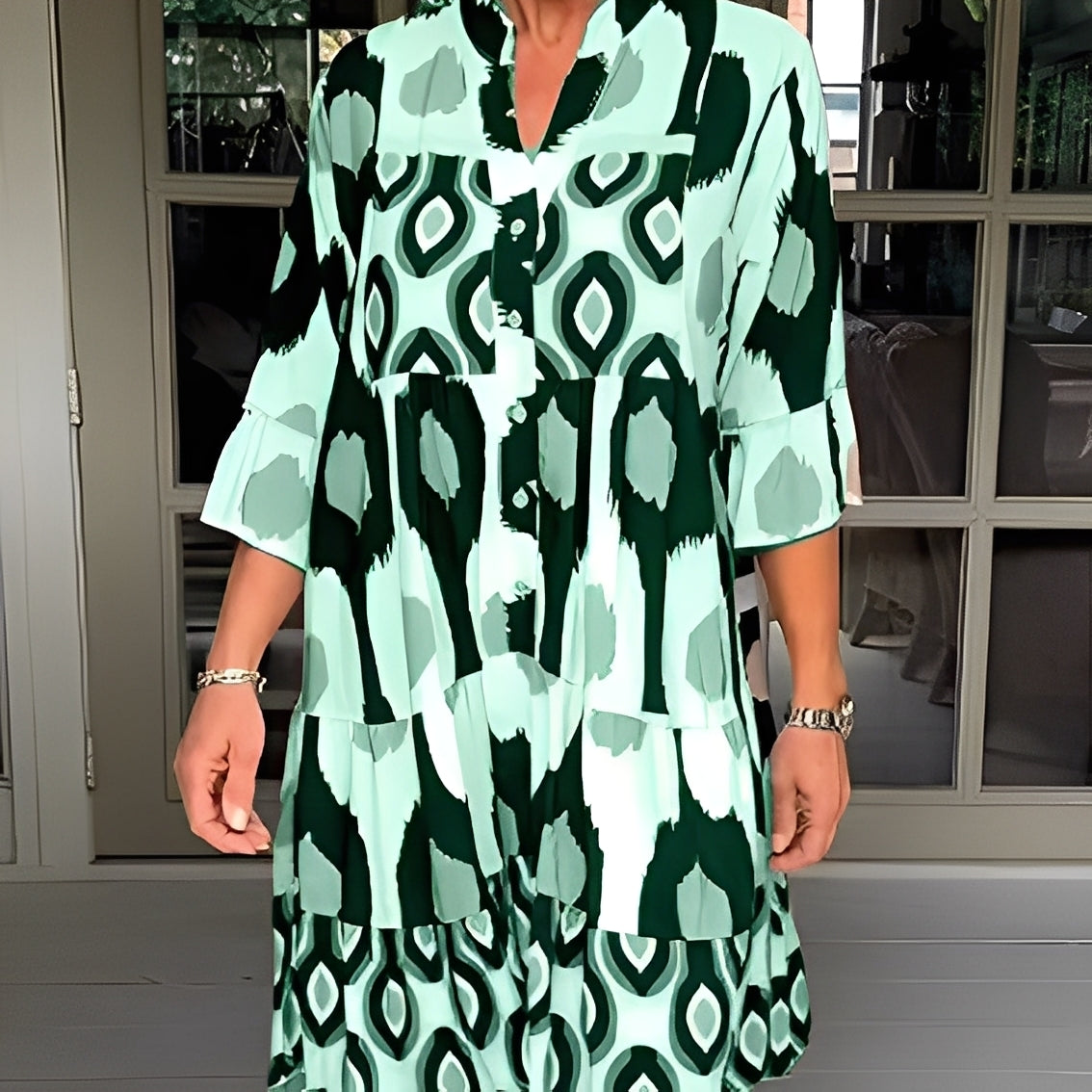 Floriane - Light dress with print for women