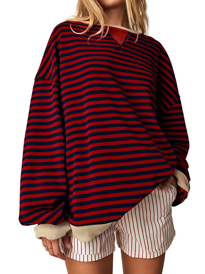 Judith - Elegant striped women's sweater