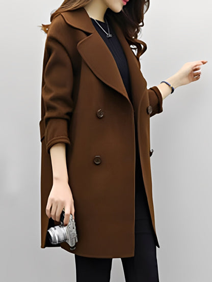 Nichole - Elegant double-breasted women's trench coat