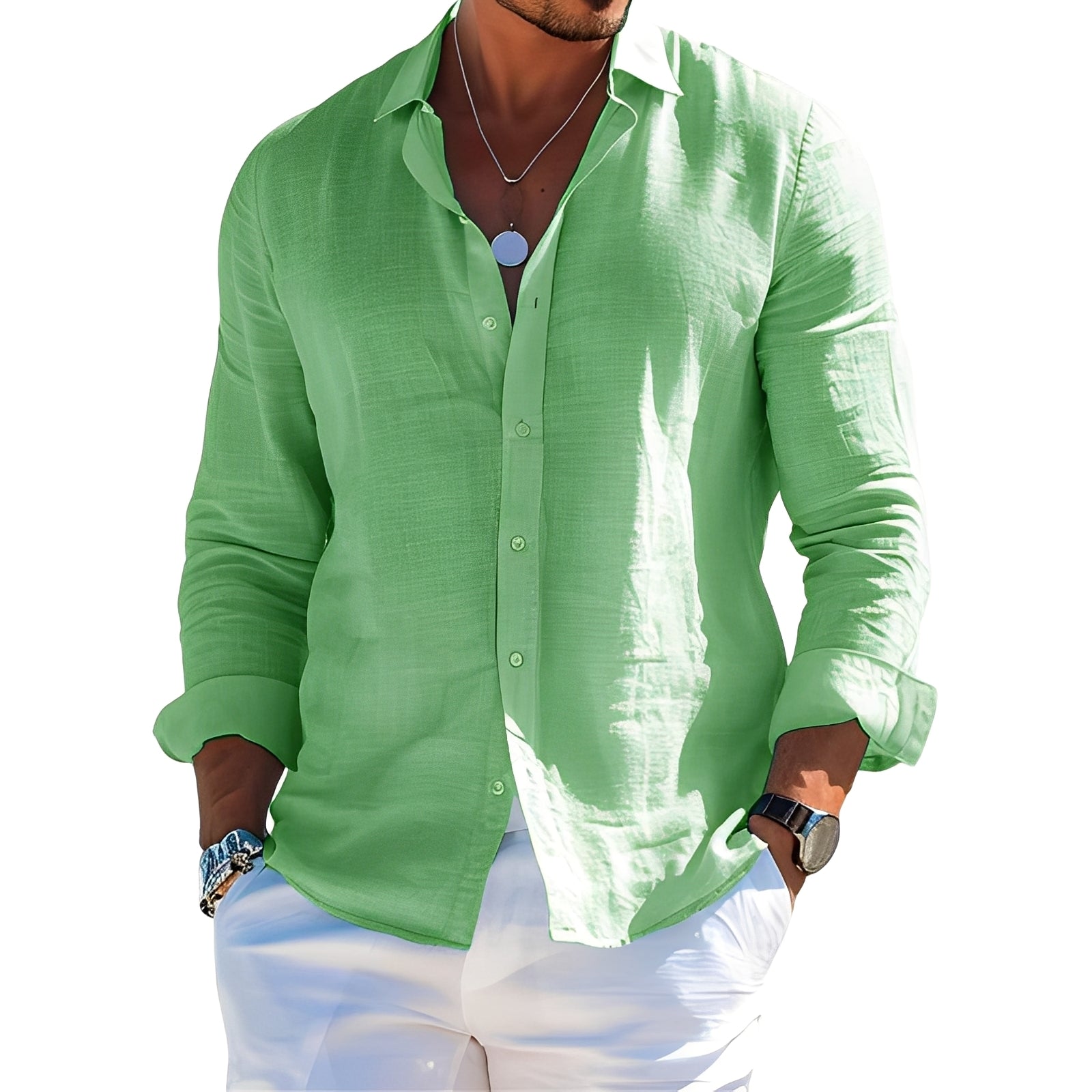 Félicien - Komfortables langärmeliges Poloshirt