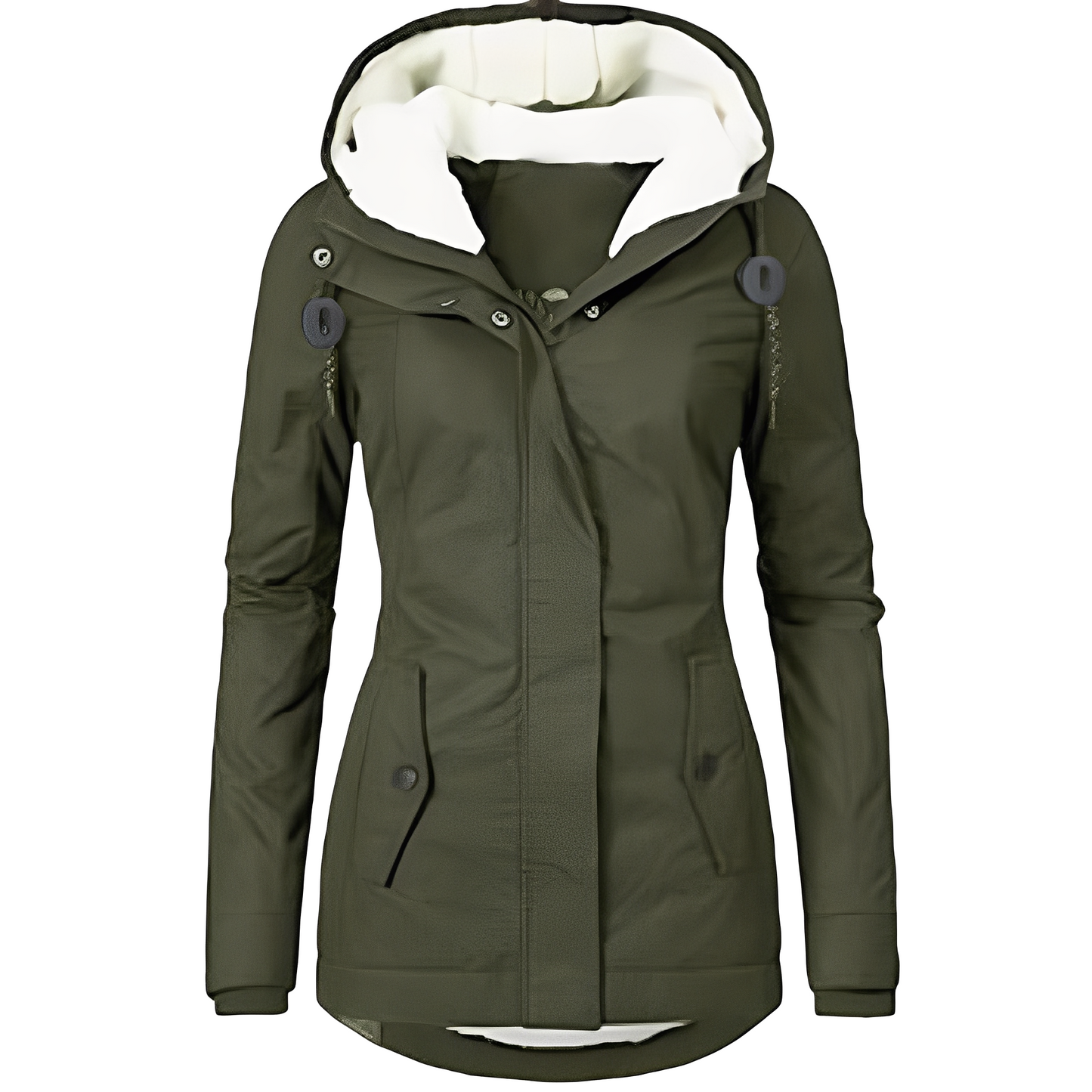 Valary - Women's Velvet Jacket with Hood, Waterproof