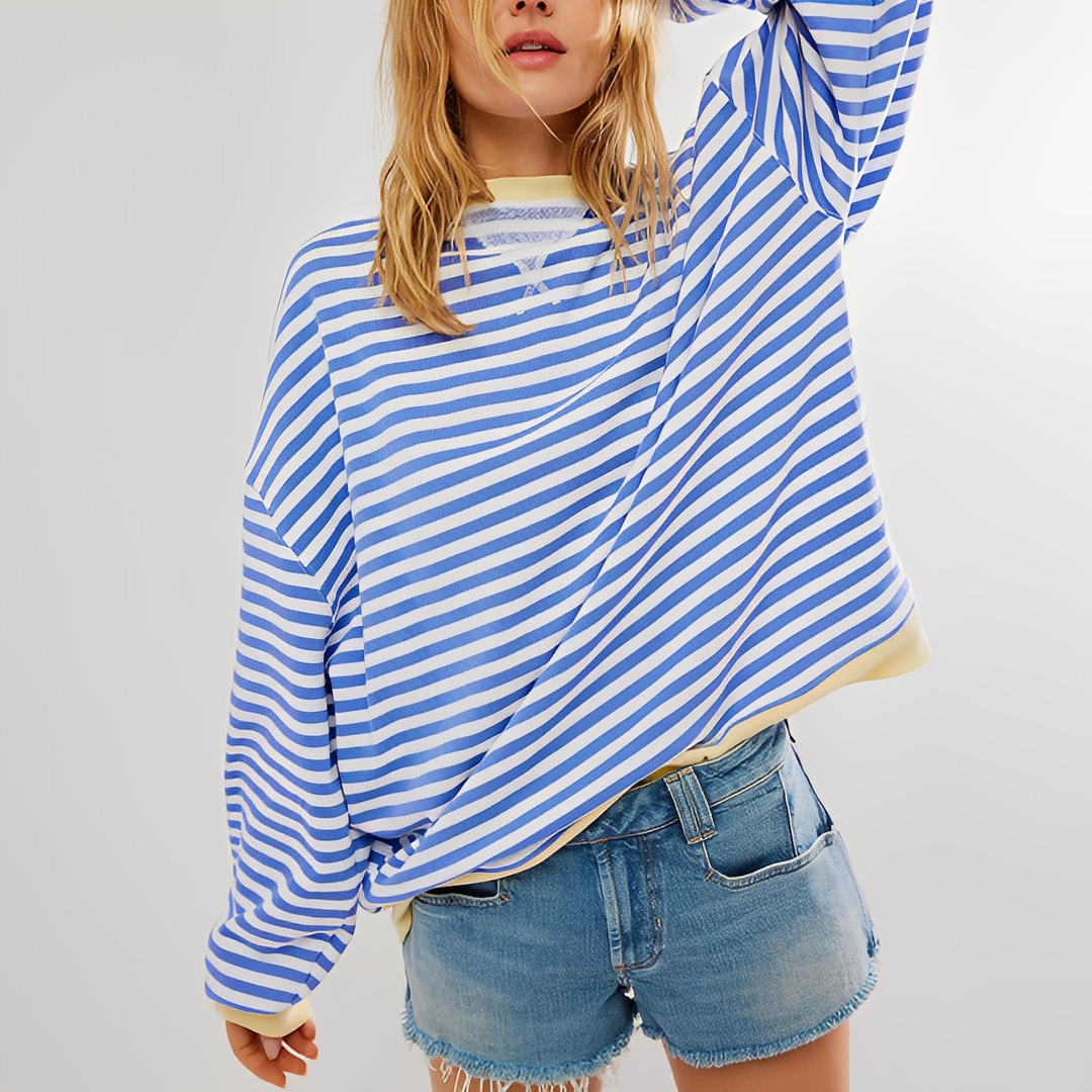 Pénélope - Large striped women's sweater