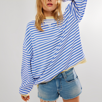 Pénélope - Large striped women's sweater