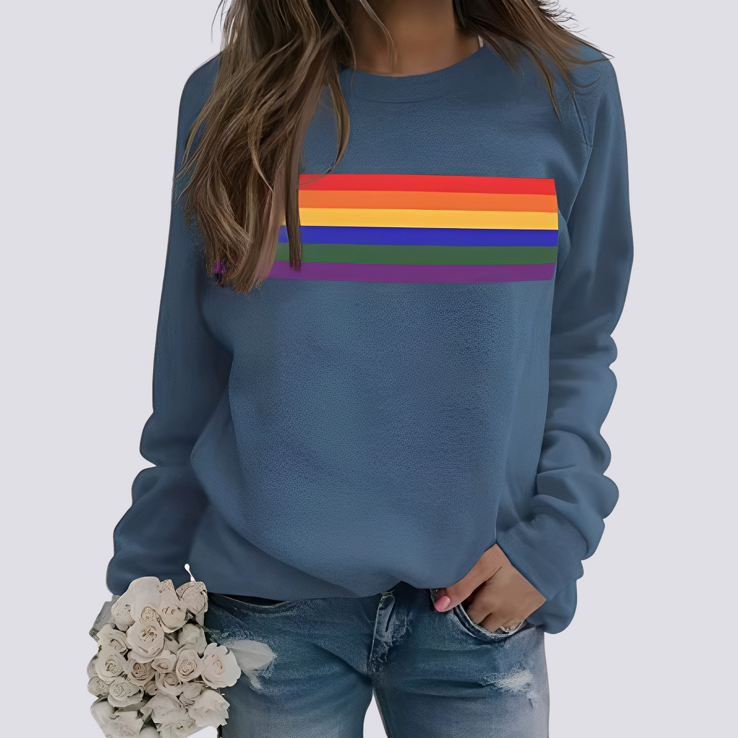 Roseann - Trendy women's sweater with colorful pattern