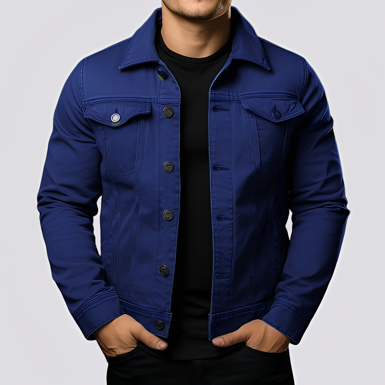 Maxwell - Vintage men's denim jacket made from durable denim