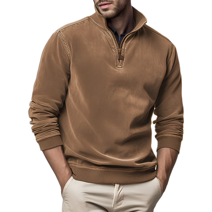 Dunstan - Eleganter Herrenpullover aus gewaschenem Fleece