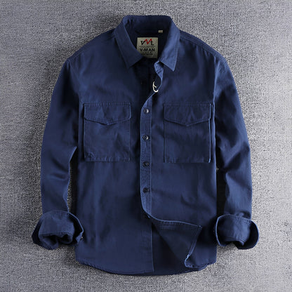 Aamiro - Lässiges Langarmhemd für Herren