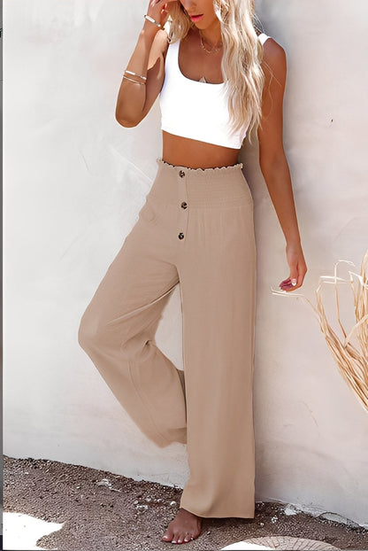Aloïse - High-waisted linen pants for women