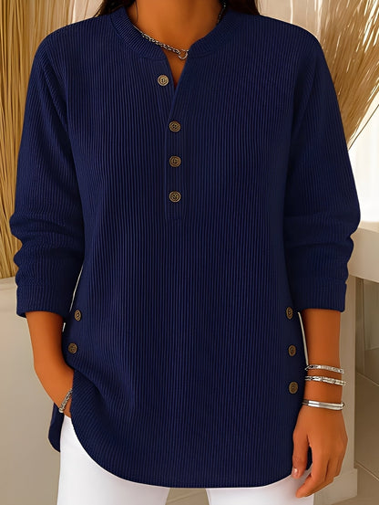 Jocelyn - Comfortable women's knit sweater with buttons