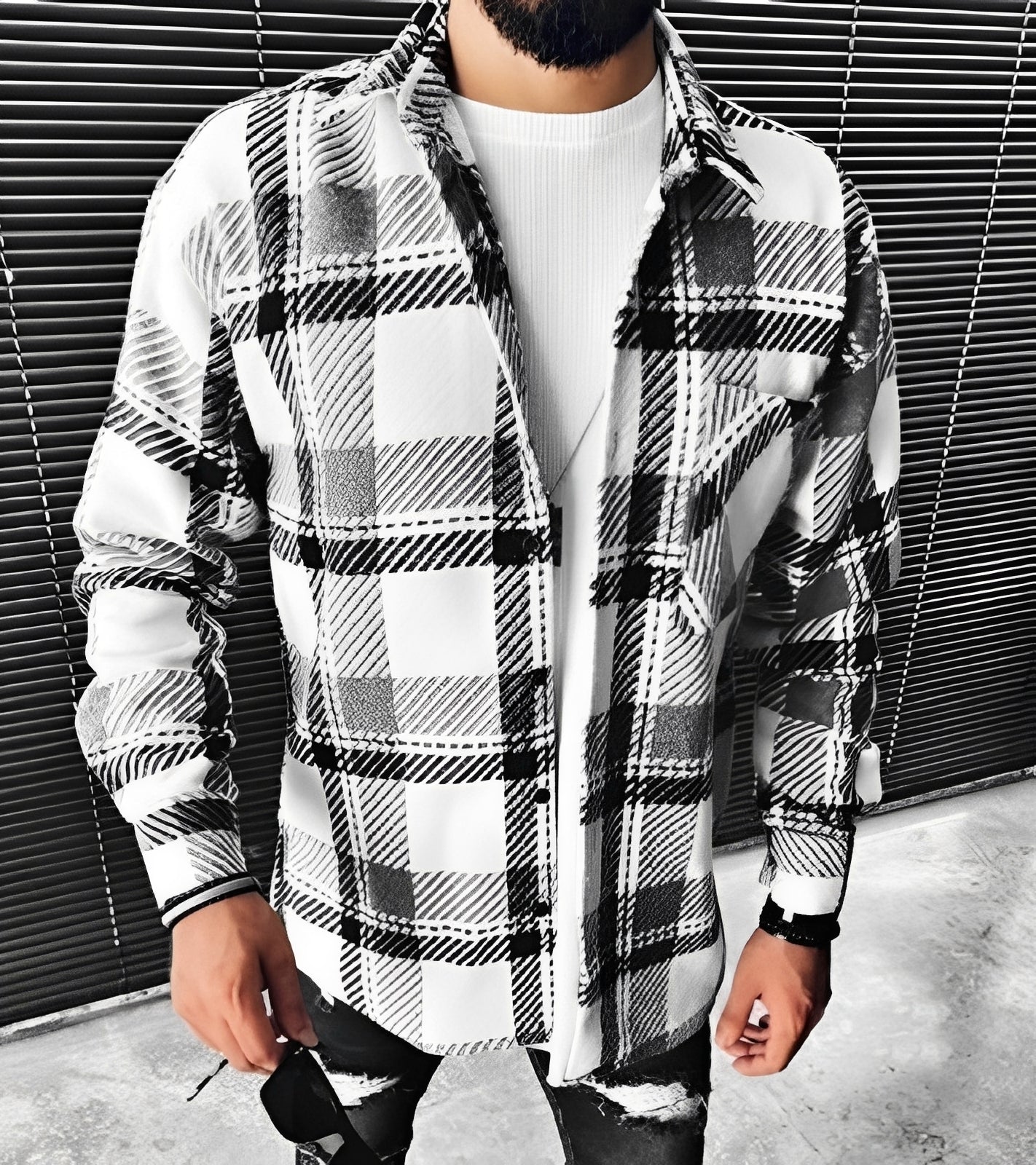 Eugene - Stilvolles kariertes Langarmhemd für Herren