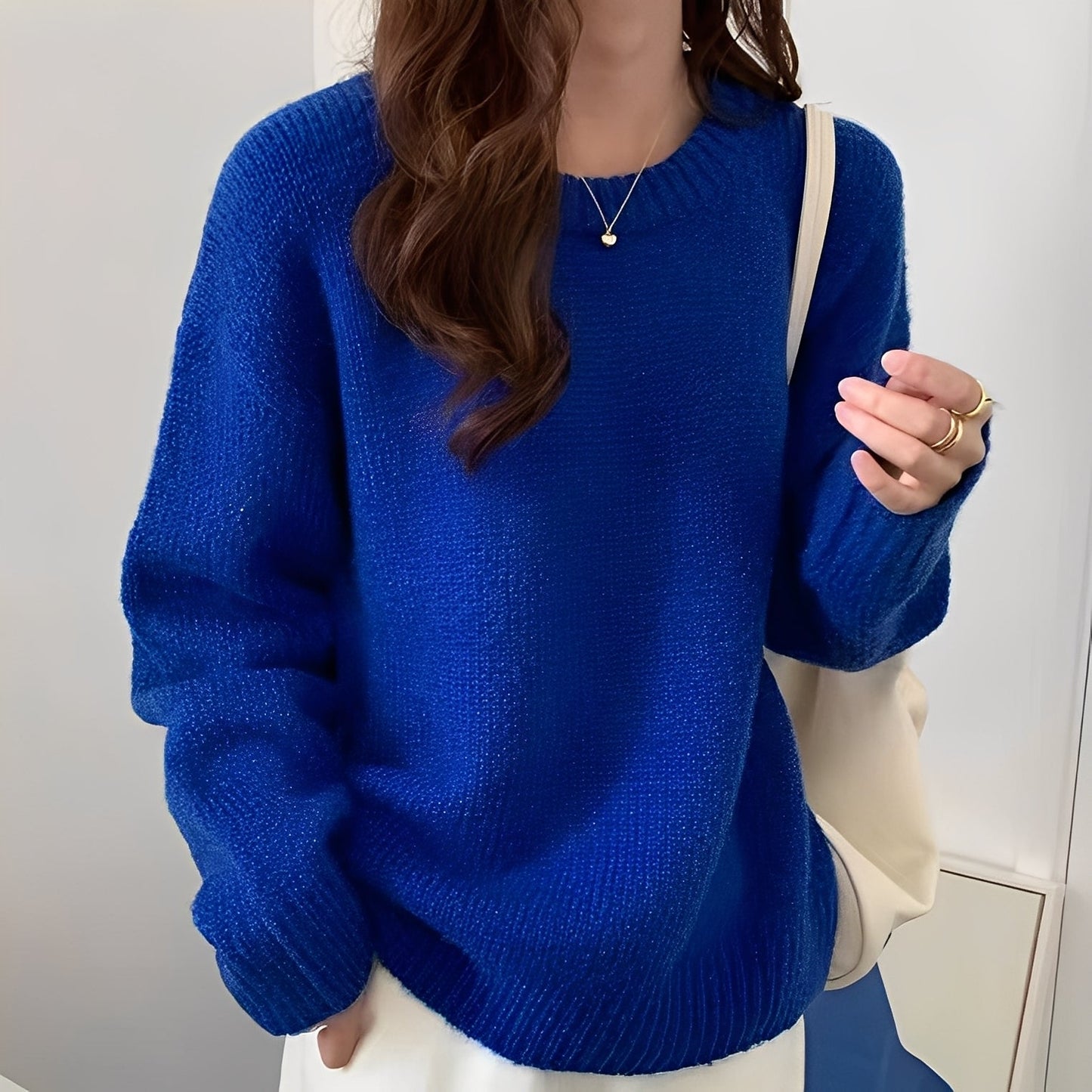 Roxanna - Women's Oversize Sweater in Minimalist Style